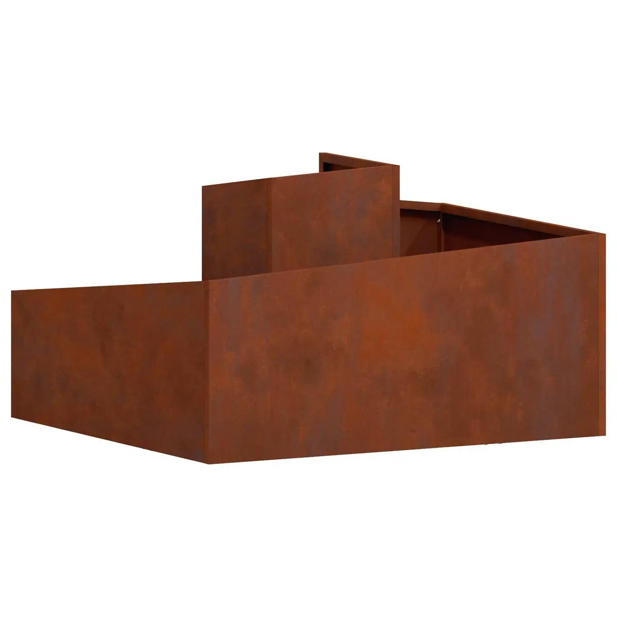 Metal Garden Planter Outdoor Raised Bed 80 x 80 x 50 cm
