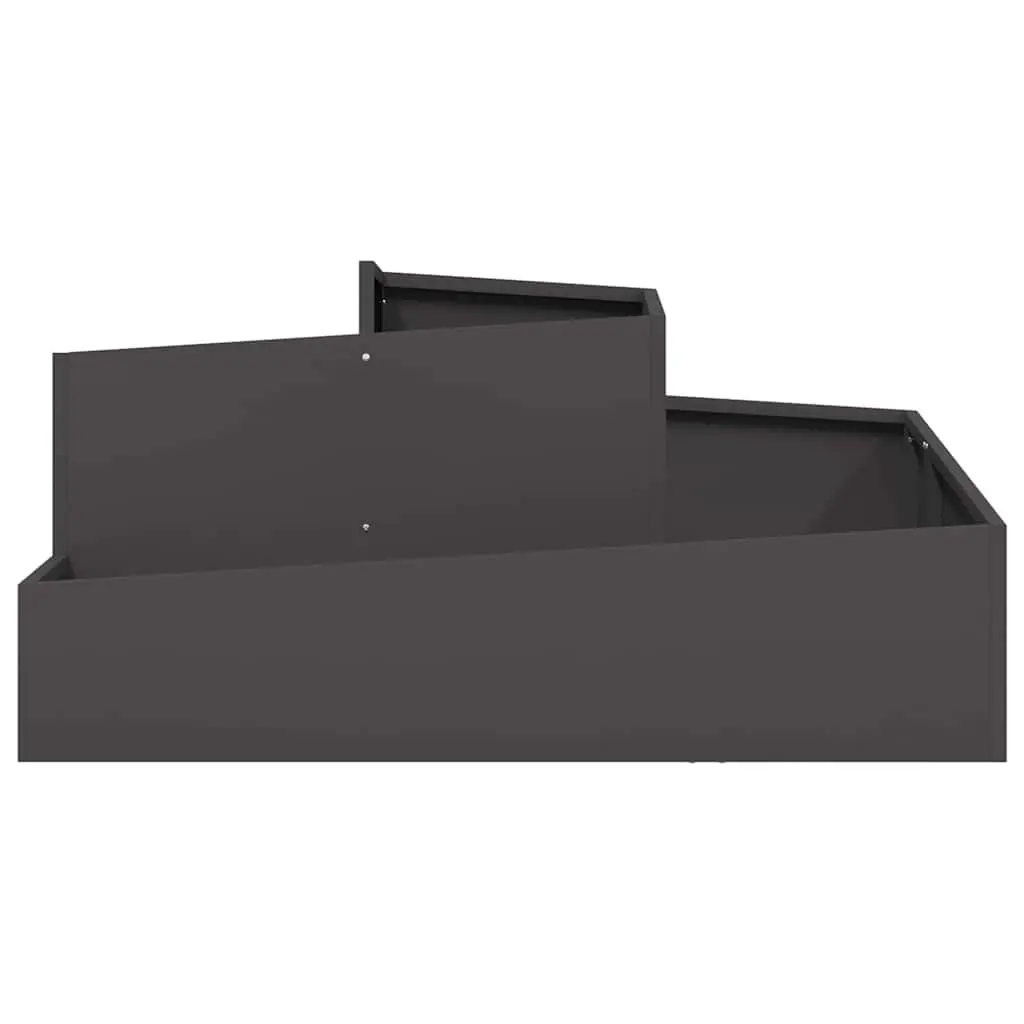 Metal Garden Planter for Outdoor Use 100 x 100 x 50 cm Black