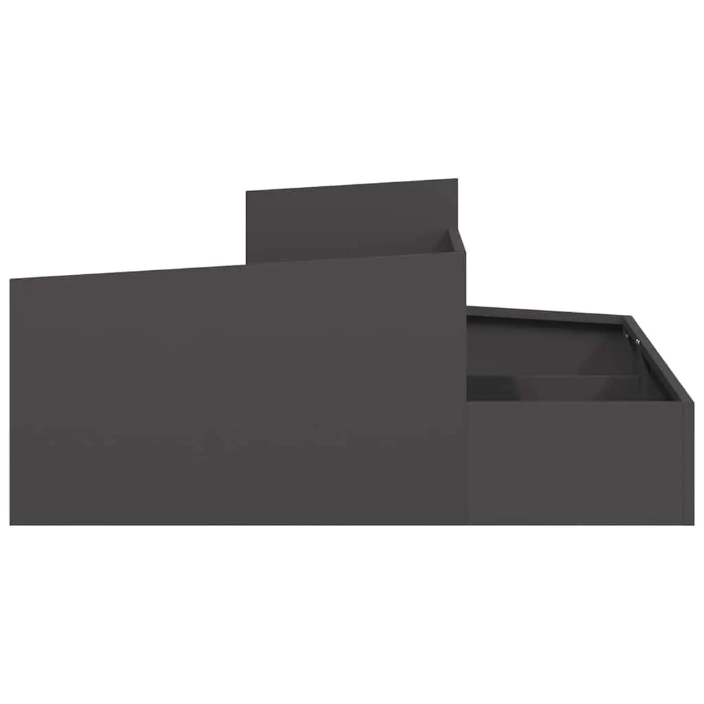 Metal Garden Planter for Outdoor Use 100 x 100 x 50 cm Black