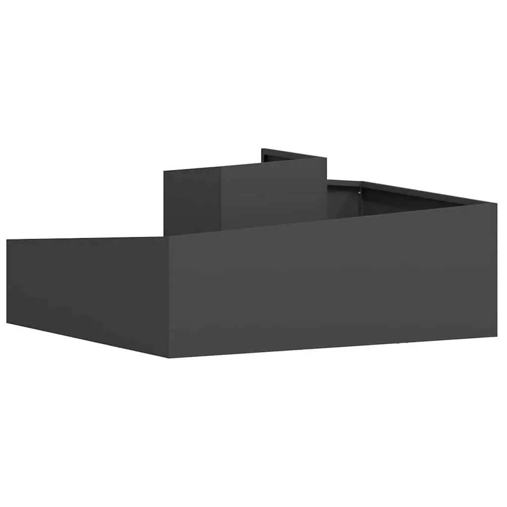 Metal Garden Planter for Outdoor Use 100 x 100 x 50 cm Black