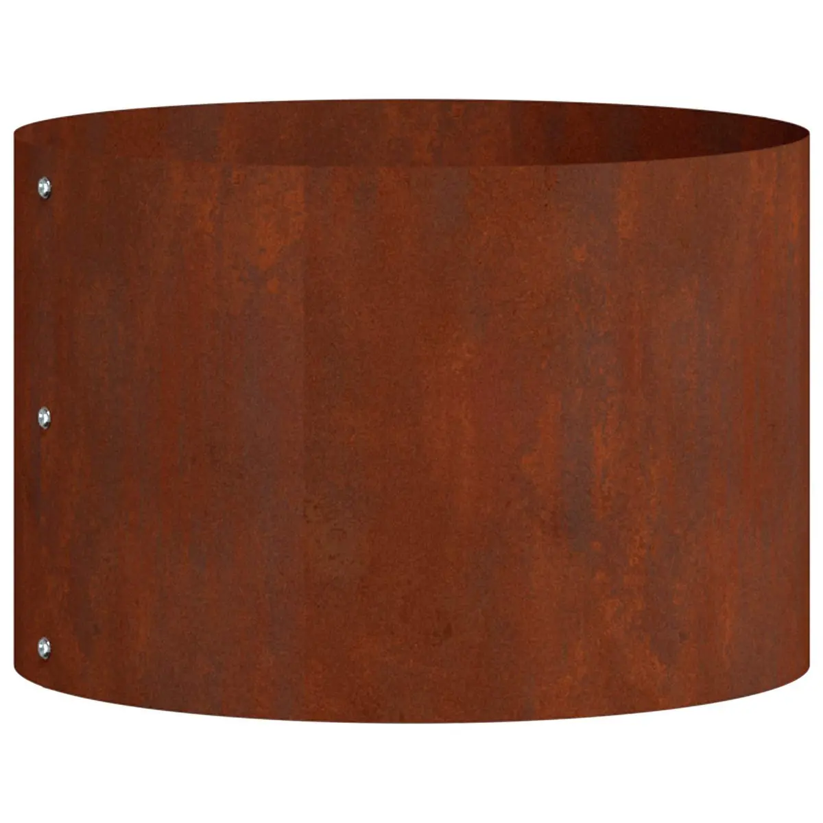 Garden Planter Ring Outdoor Steel Frame Round 30 x 30 x 20 cm Weathering Brown