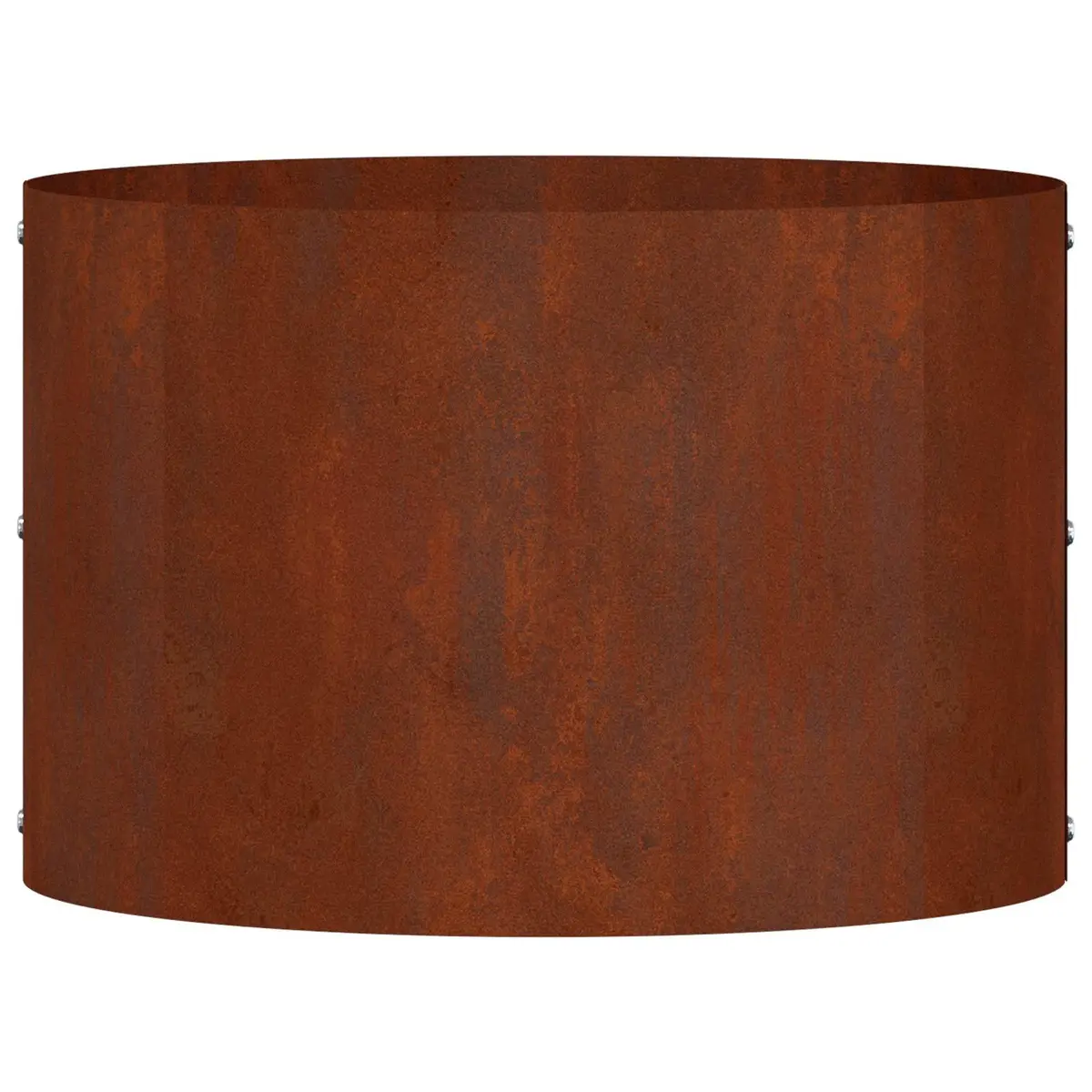 Garden Planter Ring Outdoor Steel Frame Round 30 x 30 x 20 cm Weathering Brown