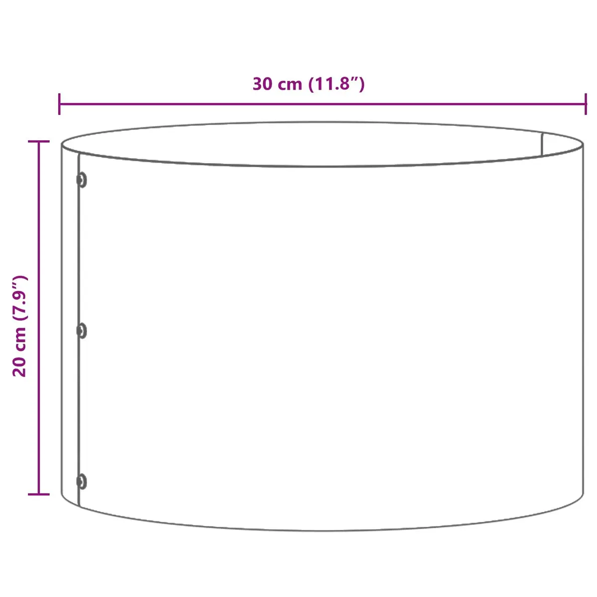Planter Ring 5 pcs Brown Steel 30 x 30 x 20 cm Round Garden Bed Border Frame