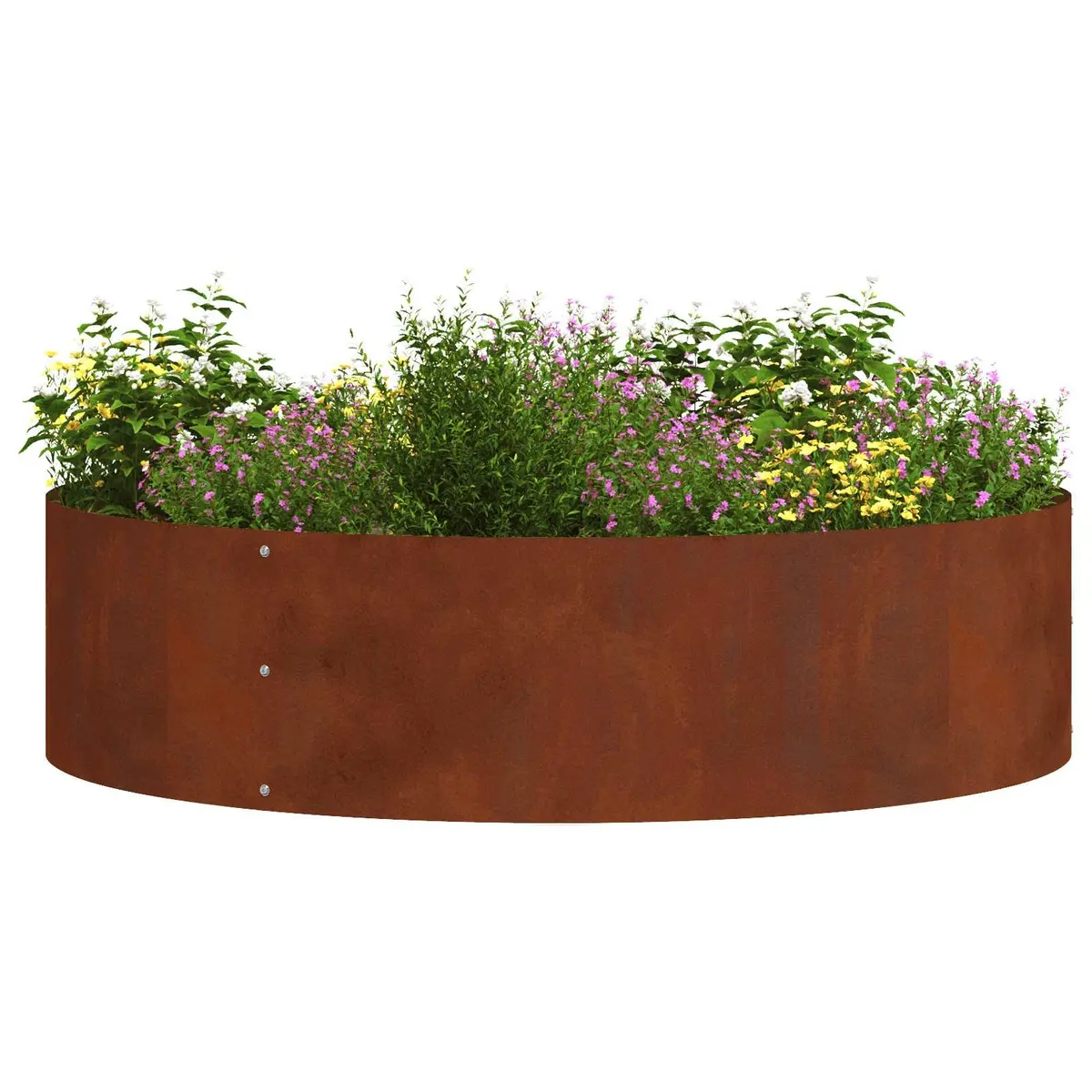 Steel Planter Ring Outdoor Garden 80x80x20cm