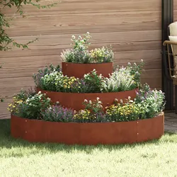 Square Metal Garden Planter Dimensions 120x120x20cm, Steel Construction