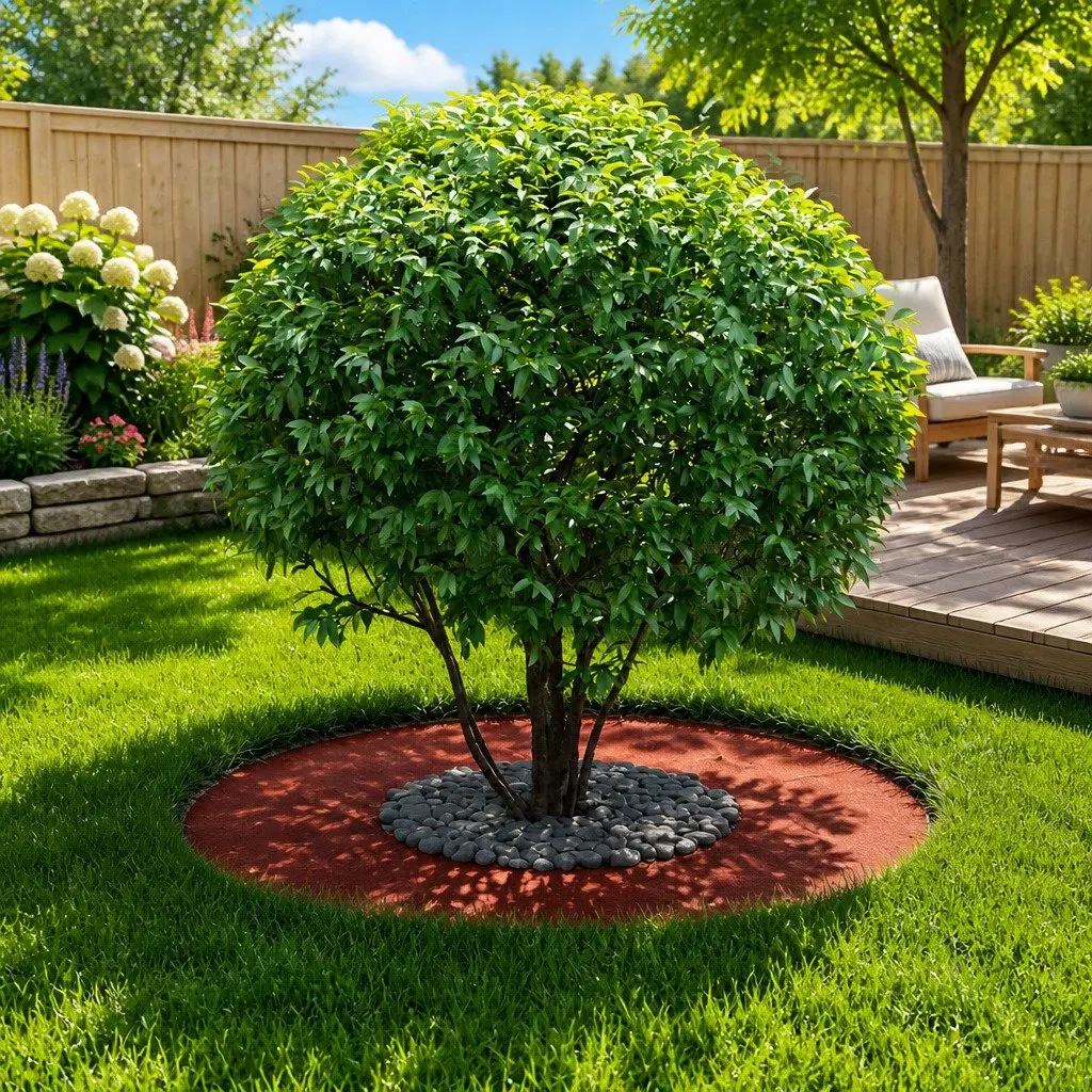 Tree Ring Set Outdoor Garden Decorative Flat Ring Brown Ø30/60cm