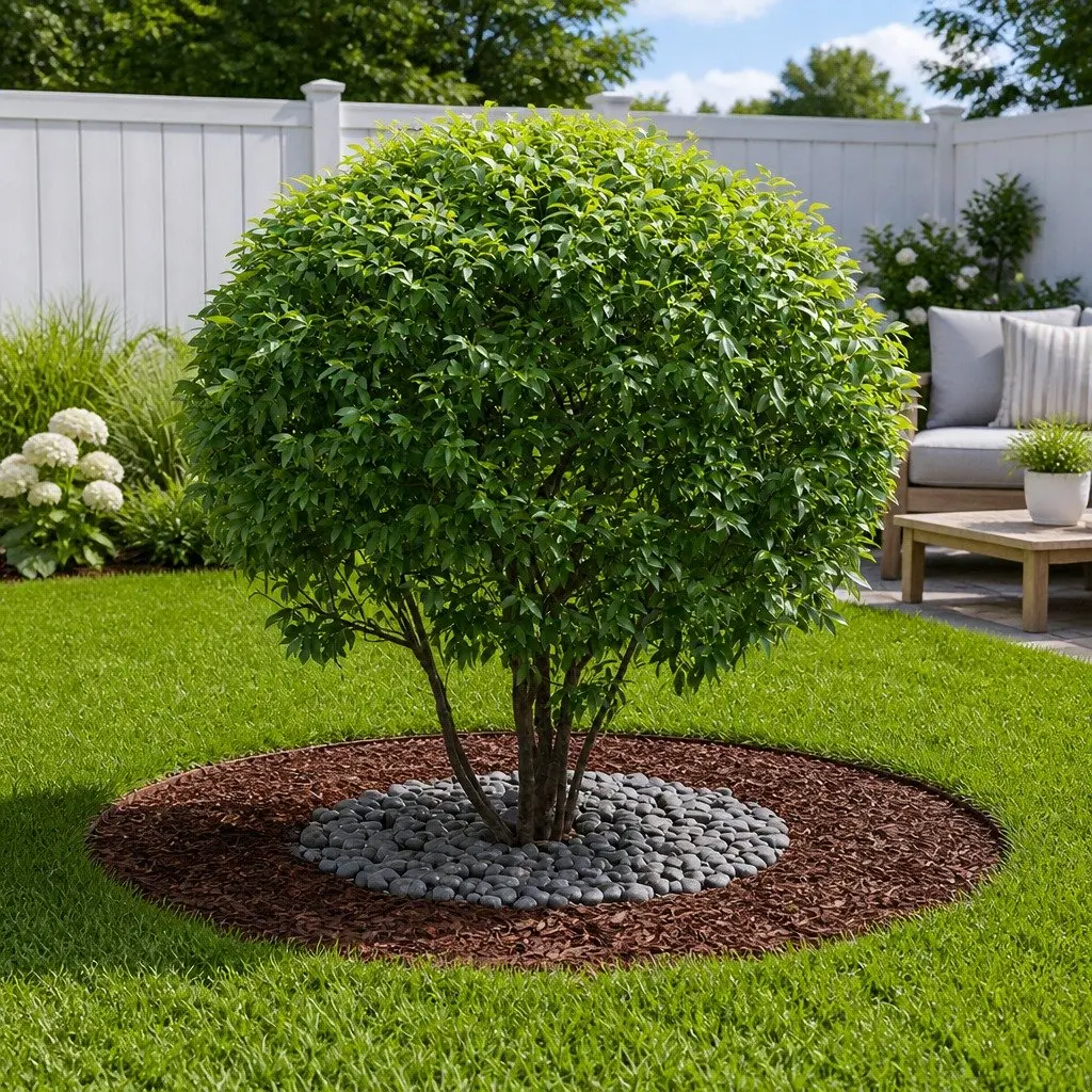 Tree Ring Protector Outdoor Garden Landscape Edging 5 Piece Rusty Brown