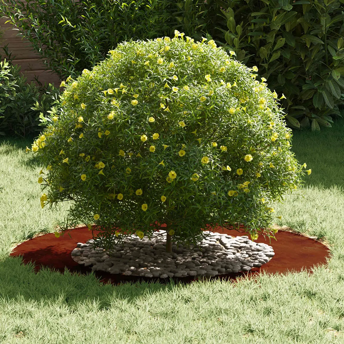 Tree Ring Planter Outdoor Garden Brown Rusty 50cm 80cm