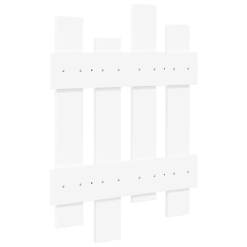 Wall-Mounted Coat Rack White Modern Hallway Entryway Storage Organizer 60x82cm