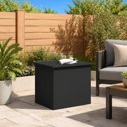 117L Black Steel Storage Box for Garden Organization