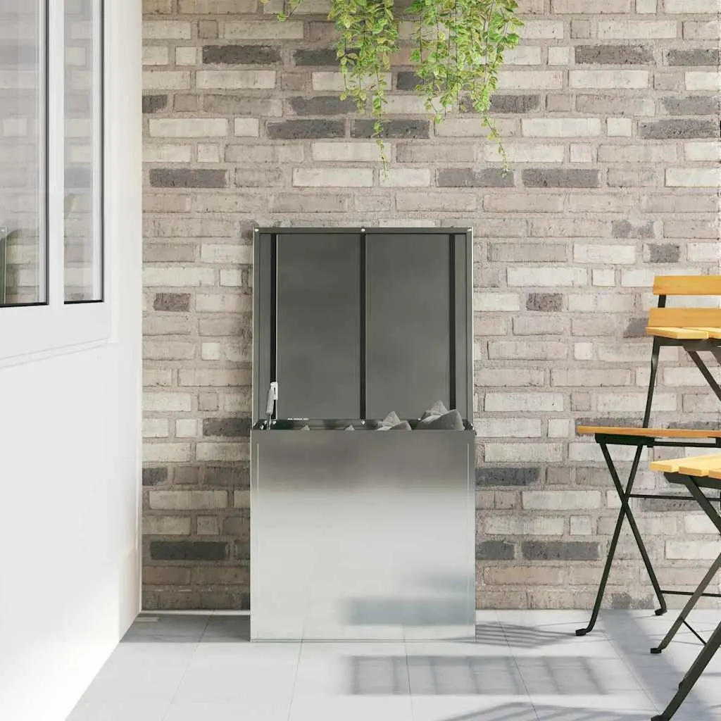 Garden Storage Box Outdoor Steel 55x50.5x50cm