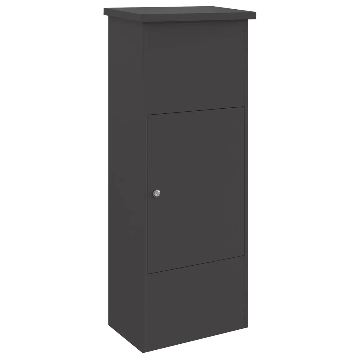 Parcel Drop Box Outdoor Steel Black 44.5 x 29 x 110.5 cm