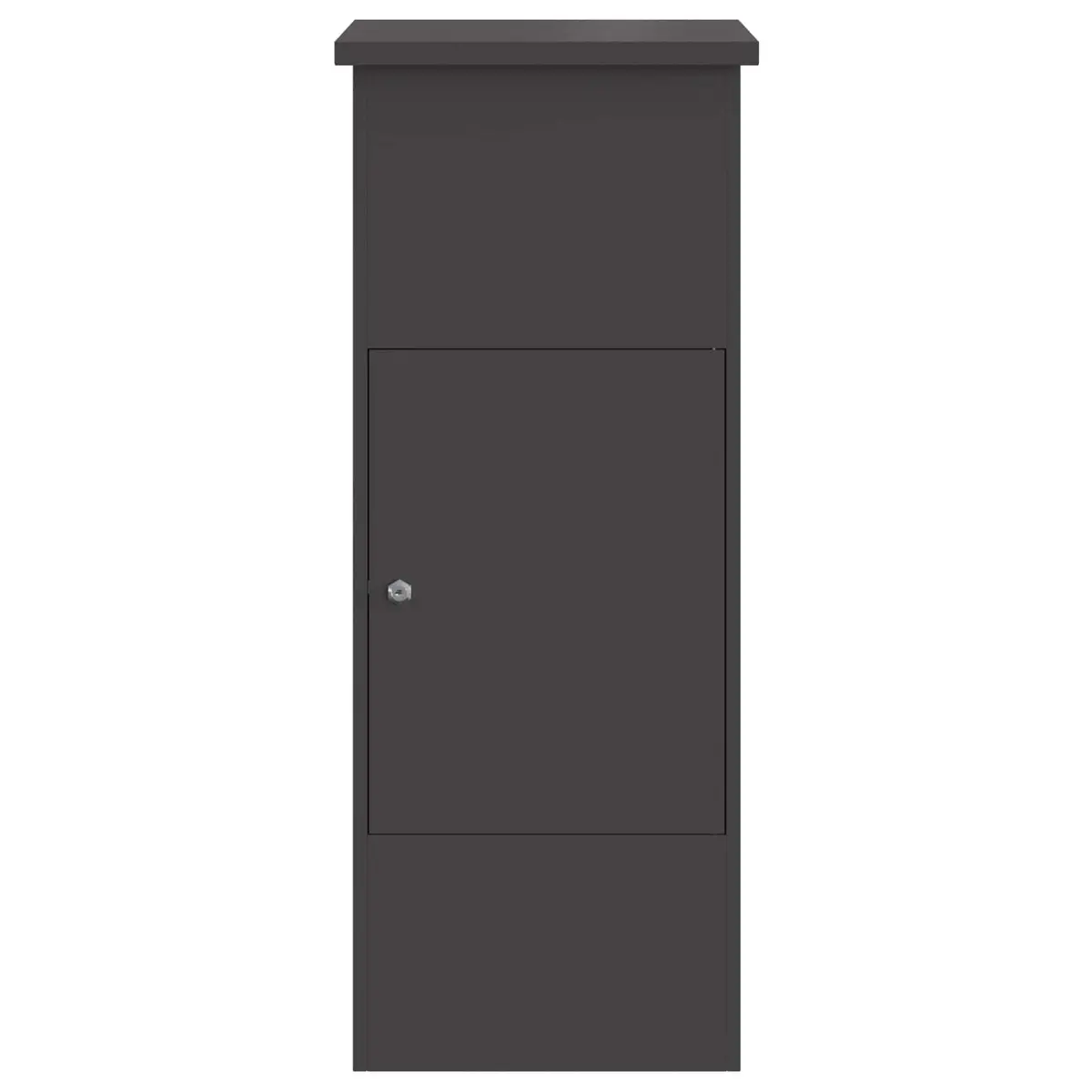 Parcel Drop Box Outdoor Steel Black 44.5 x 29 x 110.5 cm
