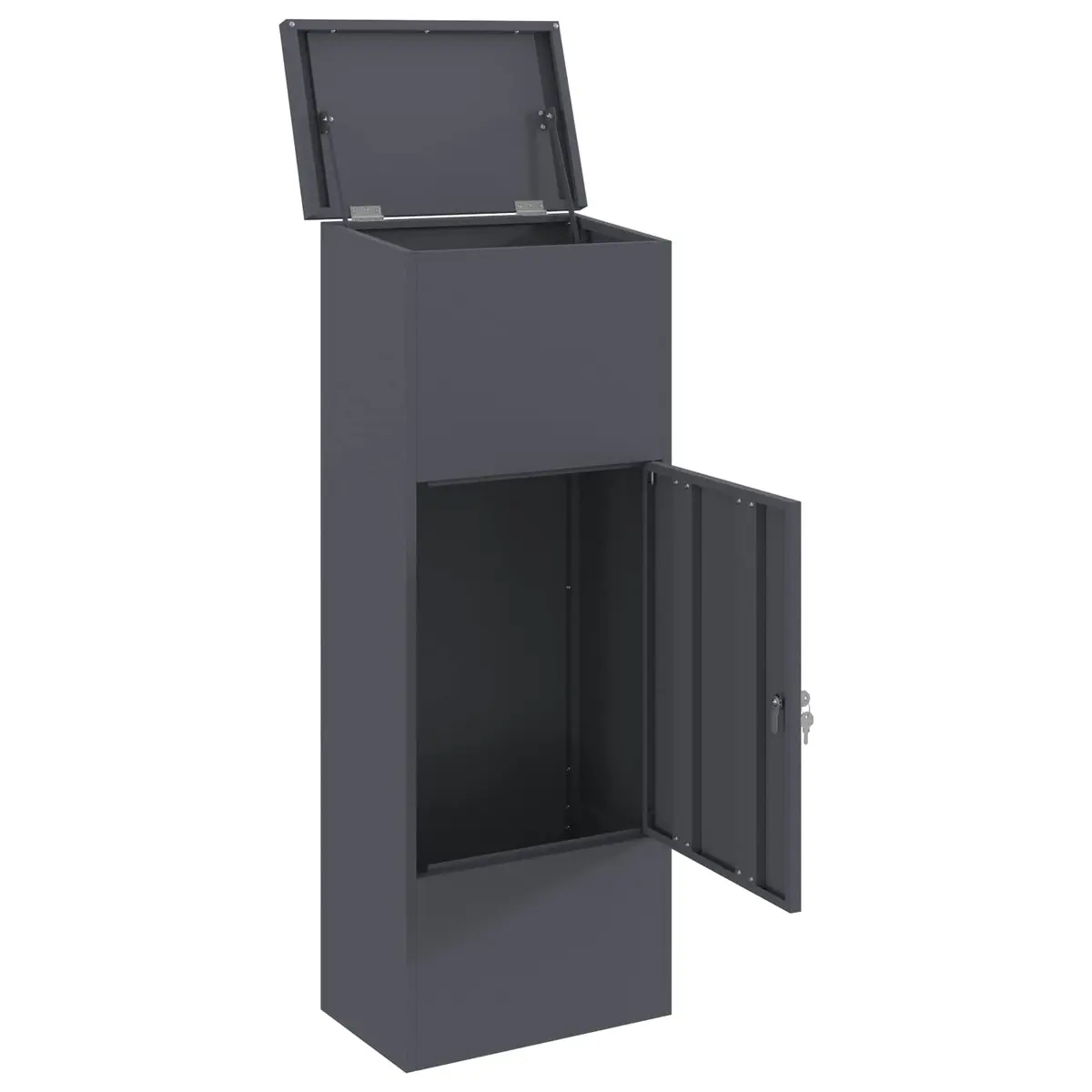 Parcel Drop Box with Door Anthracite 44.5 x 29 x 110.5 cm Steel Outdoor