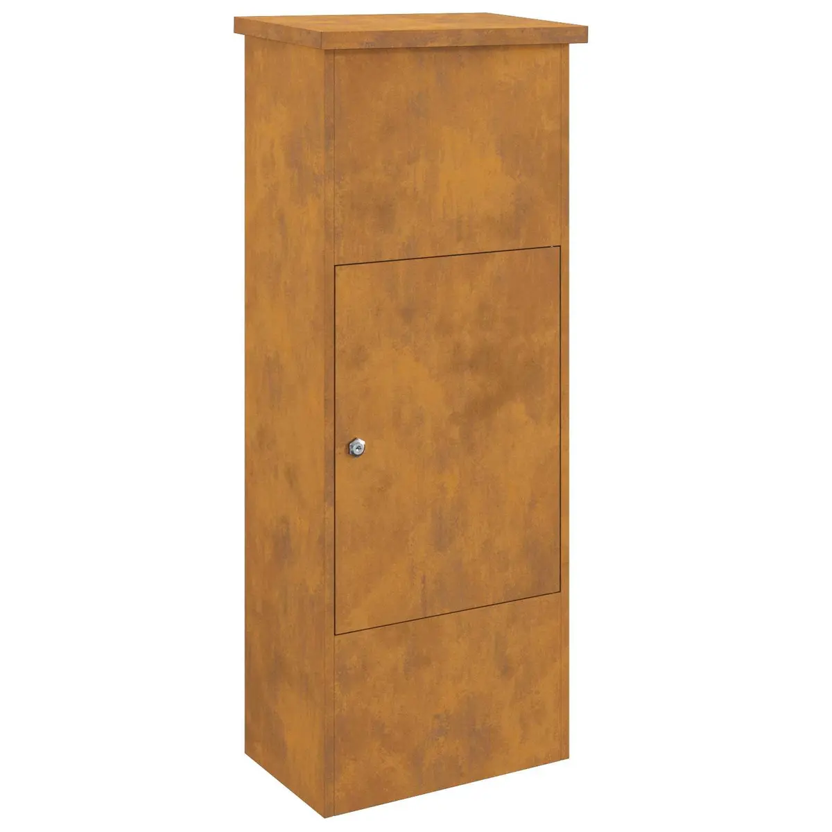 Parcel Drop Box Outdoor Steel Brown 44.5 x 29 x 110.5 cm