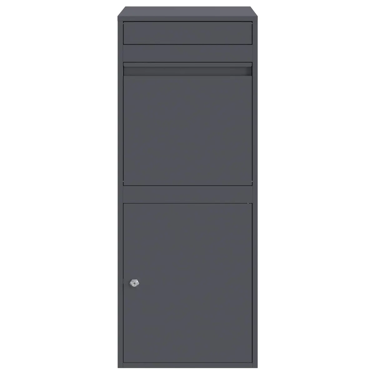 Parcel Drop Box Outdoor Garden Mailbox Steel Anthracite 41 x 38 x 103 cm