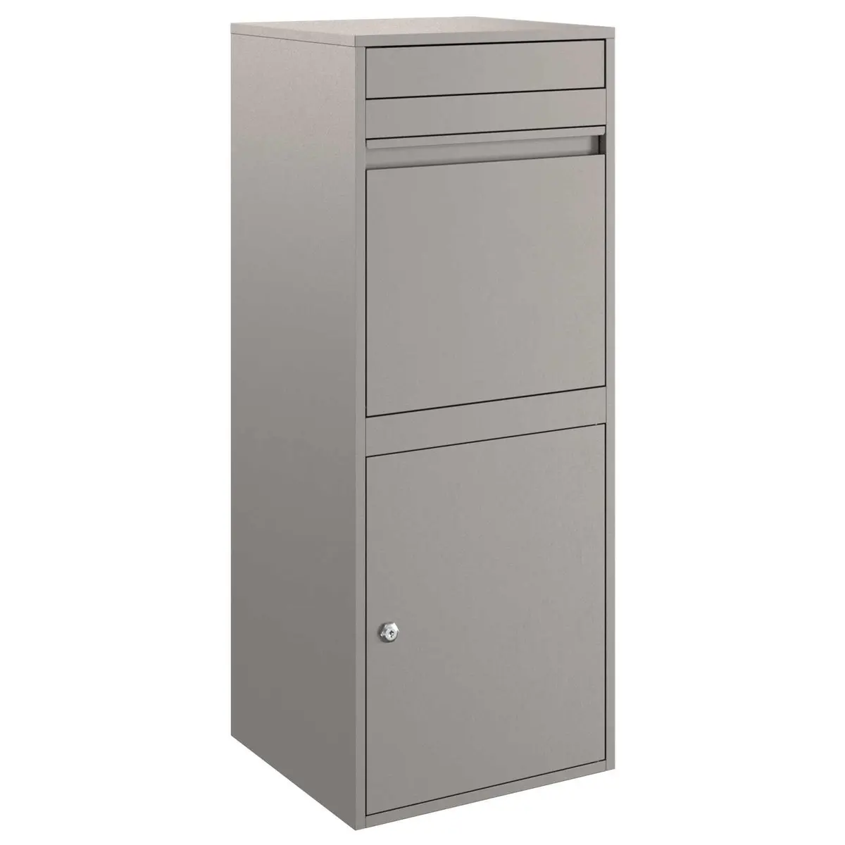 Outdoor Parcel Drop Box Brown Steel Garden Size 47.5 x 38 x 59 cm