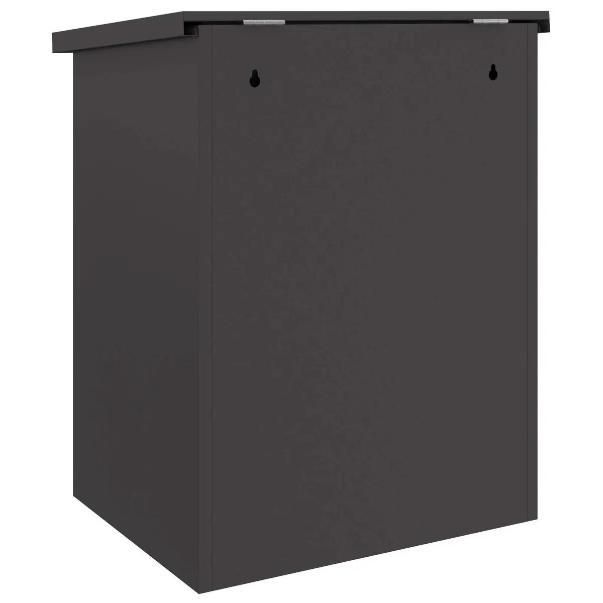 Parcel Drop Box with Storage Black 47.5 x 38 x 59 cm Steel Outdoor Mailbox