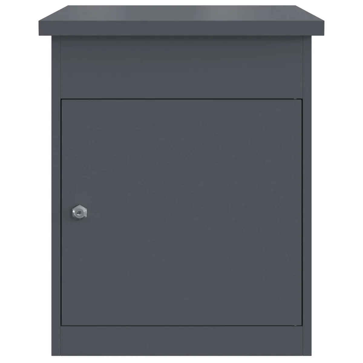 Parcel Drop Box with Storage Deadbolt Lock Weatherproof Steel Outdoor Garden