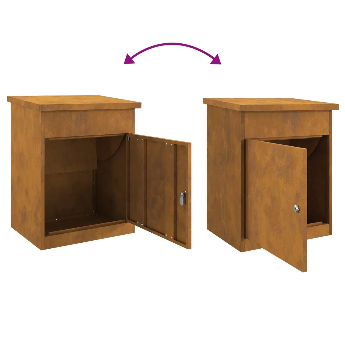 Parcel Drop Box Outdoor Garden Security Weatherproof Steel 47.5x38x59cm