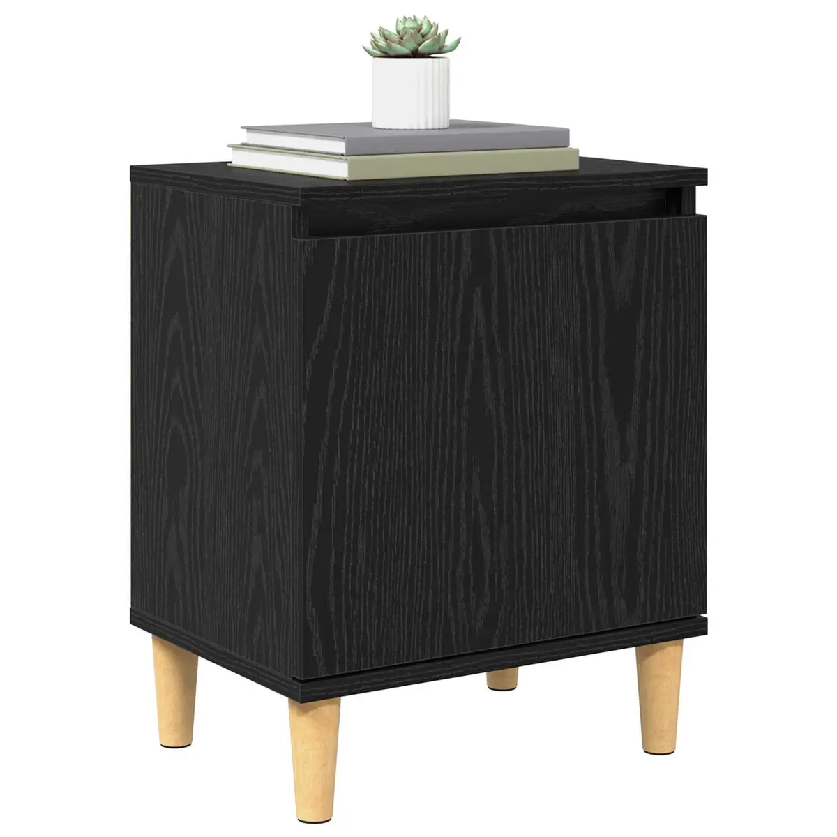 Black Oak Bedside Cabinet 40 x 30 x 50 cm