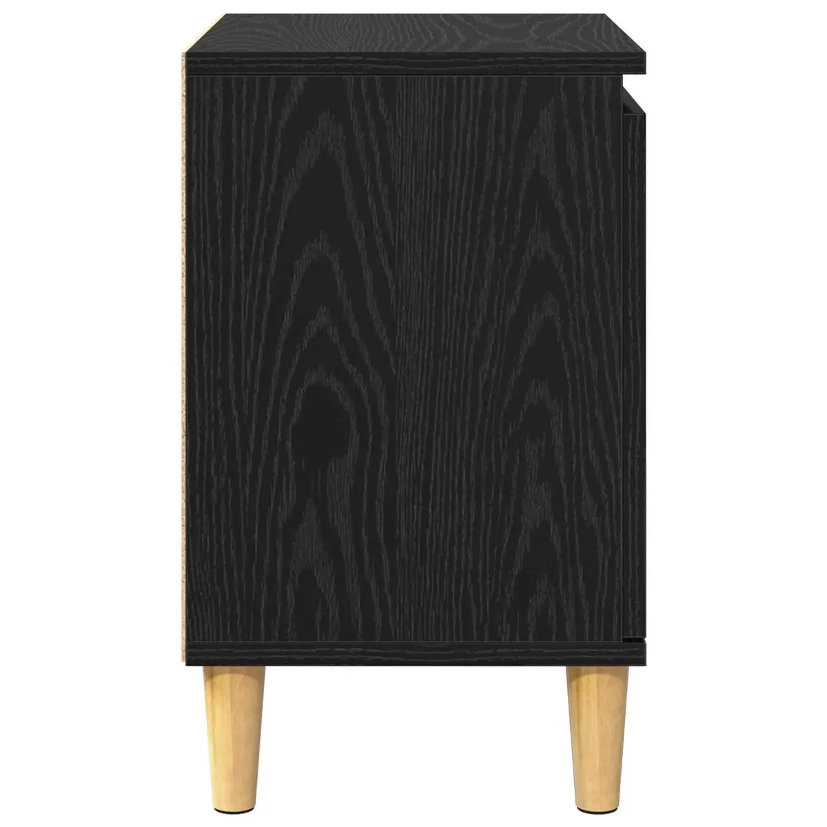 Black Oak Bedside Cabinet 40 x 30 x 50 cm