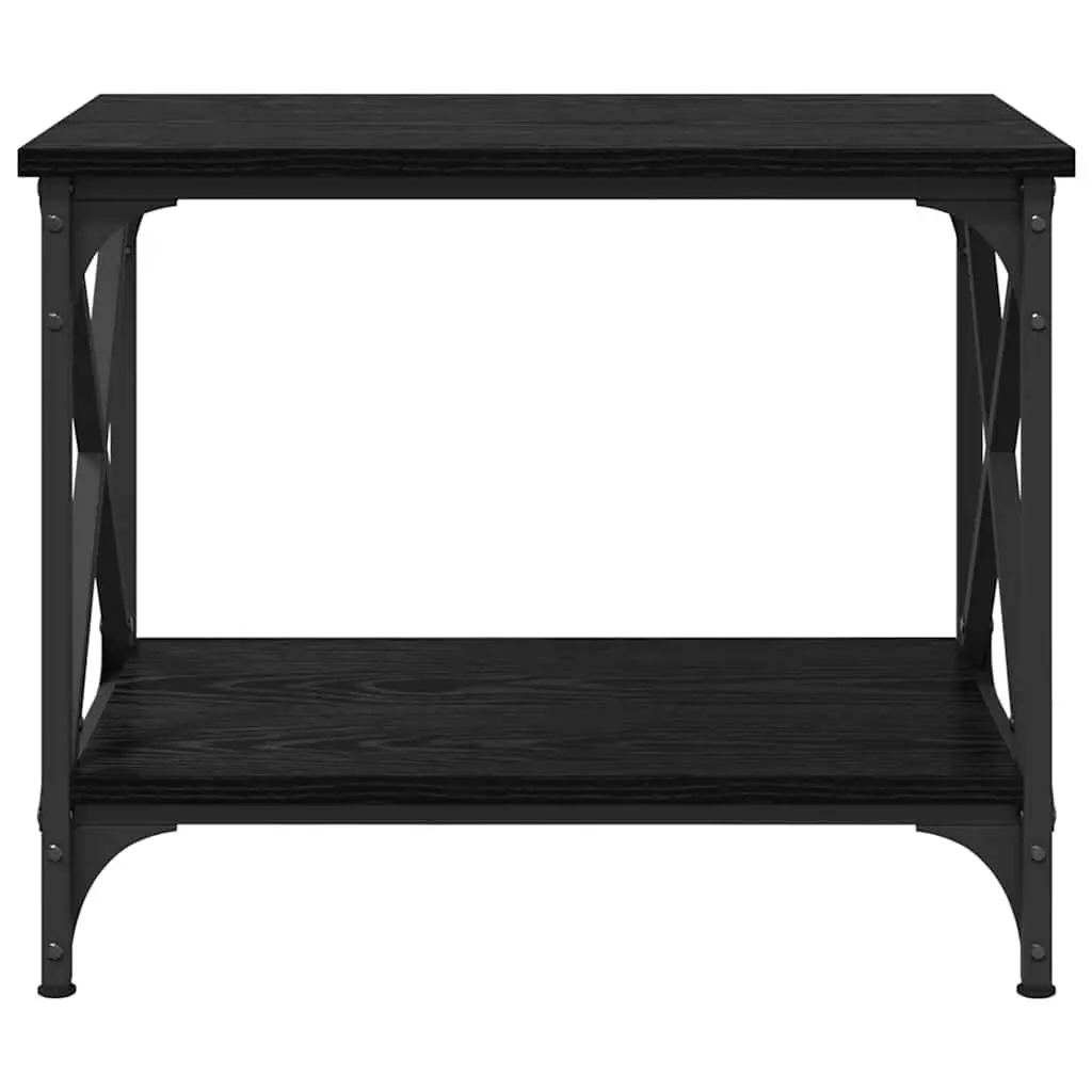 Coffee Table Black Oak Urban Living Room Accent Engineered Wood Side Table 55cm