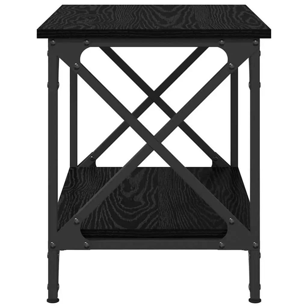 Coffee Table Black Oak Urban Living Room Accent Engineered Wood Side Table 55cm