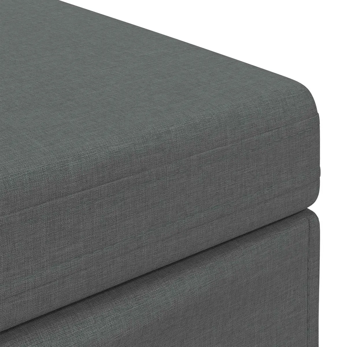 Grey Backless Bar Stool Modern Minimalist Fabric Cushion Seat Indoor Furniture