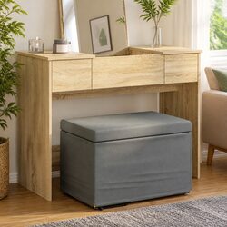 Grey Backless Bar Stool - Dimensions 61 x 41 x 40 cm