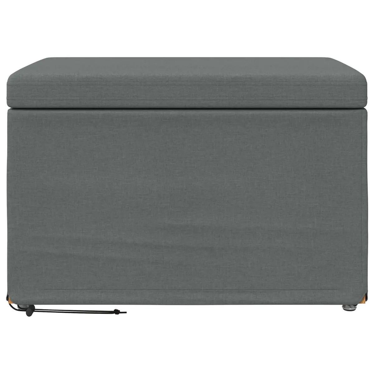 Grey Backless Bar Stool Modern Kitchen Counter Chair Fabric Cushion Bun Feet