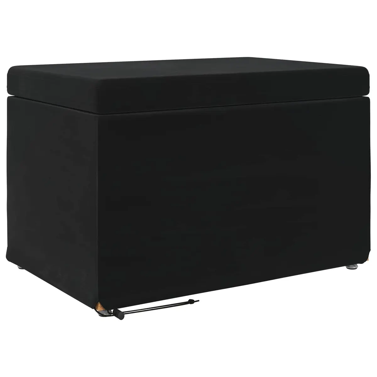 Black Velvet Bar Stool Kitchen Counter Seat Backless 61 x 41 x 40 cm