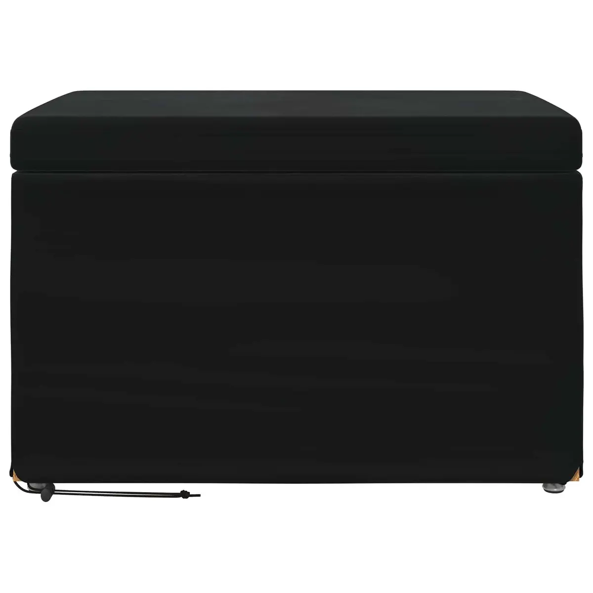 Black Velvet Bar Stool Kitchen Counter Seat Backless 61 x 41 x 40 cm