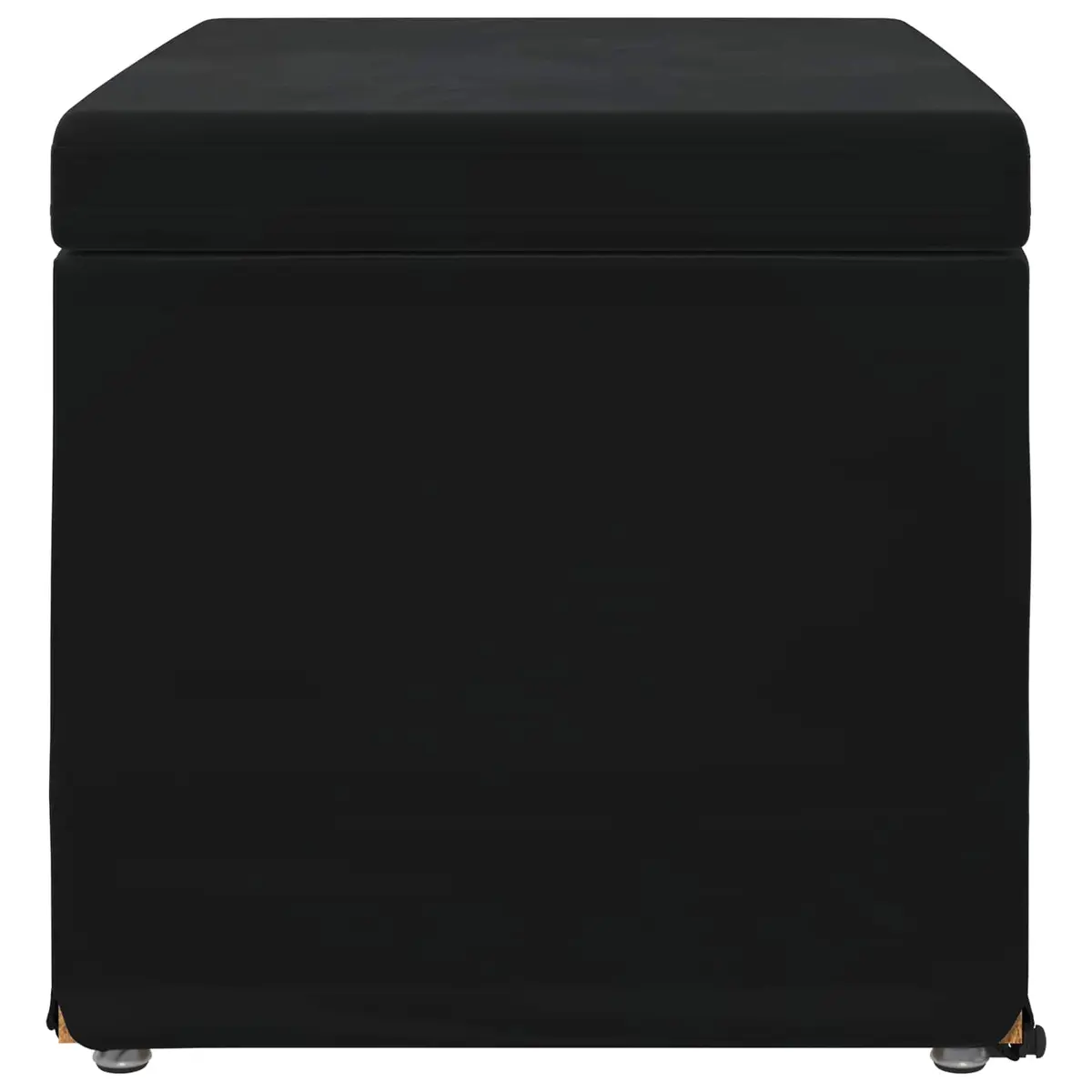 Black Velvet Bar Stool Kitchen Counter Seat Backless 61 x 41 x 40 cm