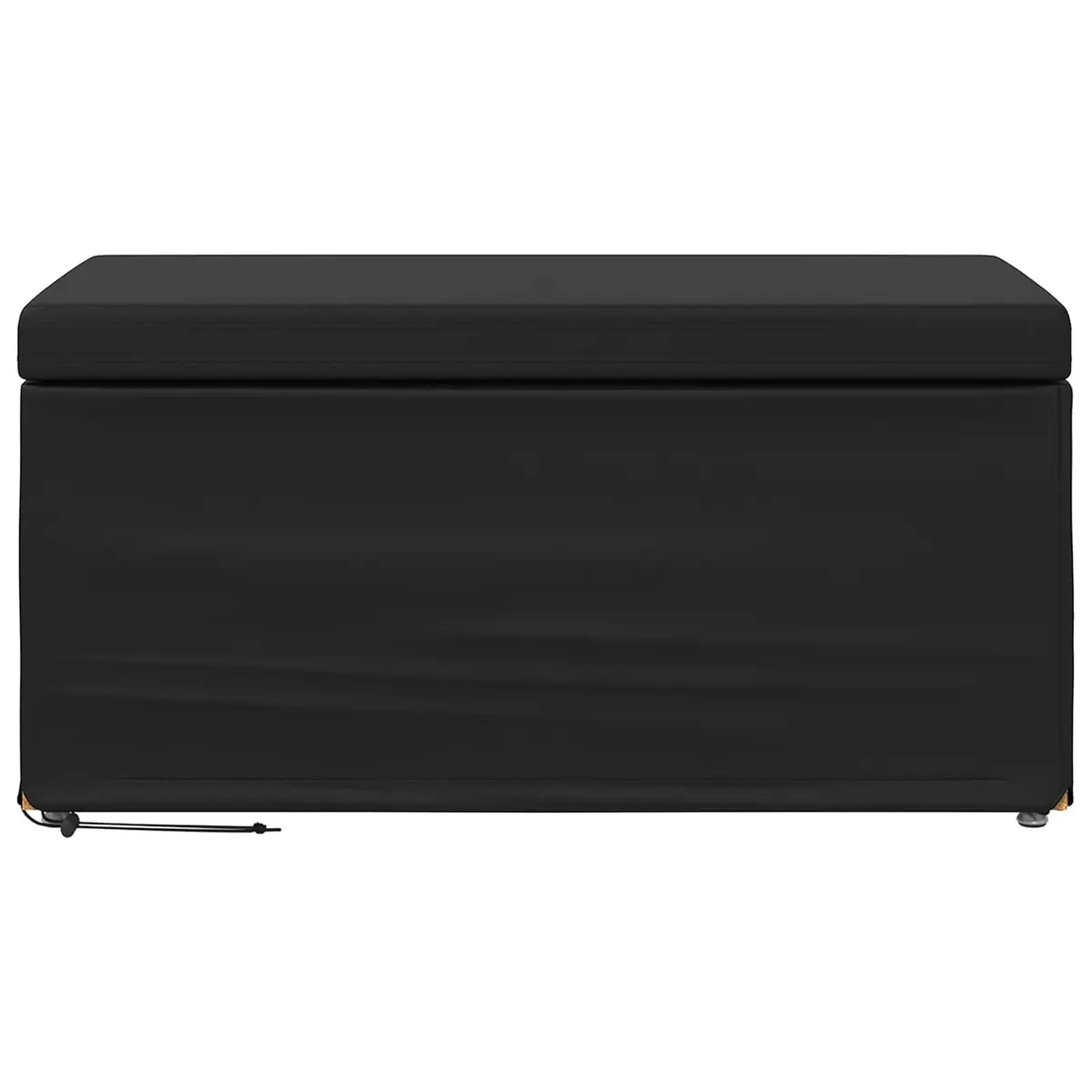 Black Bar Stool Backless Kitchen Counter Seat Faux Leather Bun Feet Modern