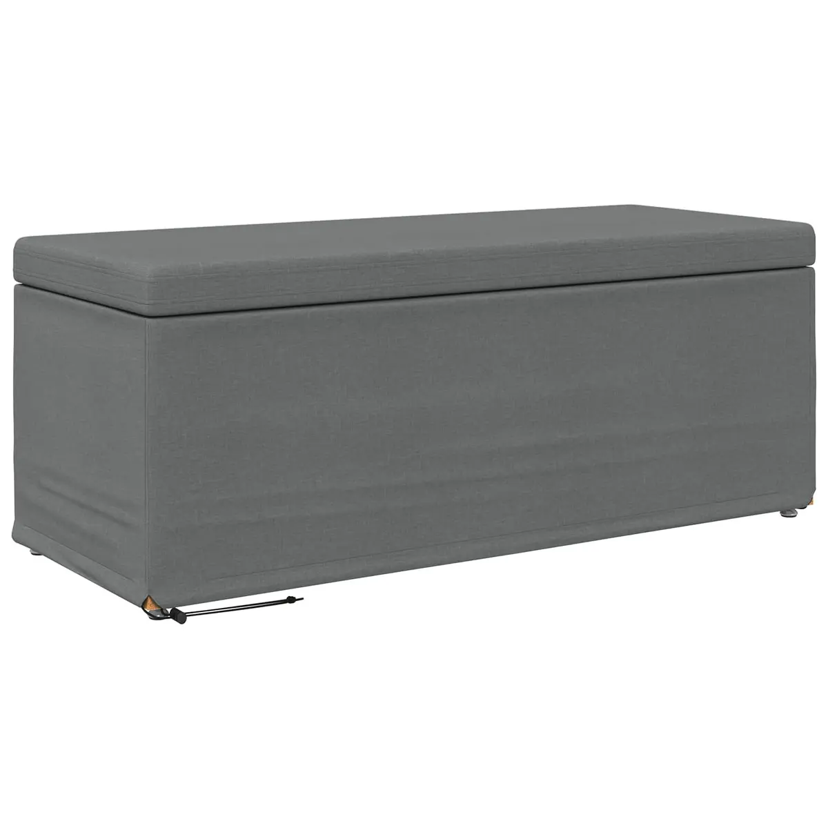 Grey Backless Bar Stool with Fabric Cushion, 101x41x40 cm