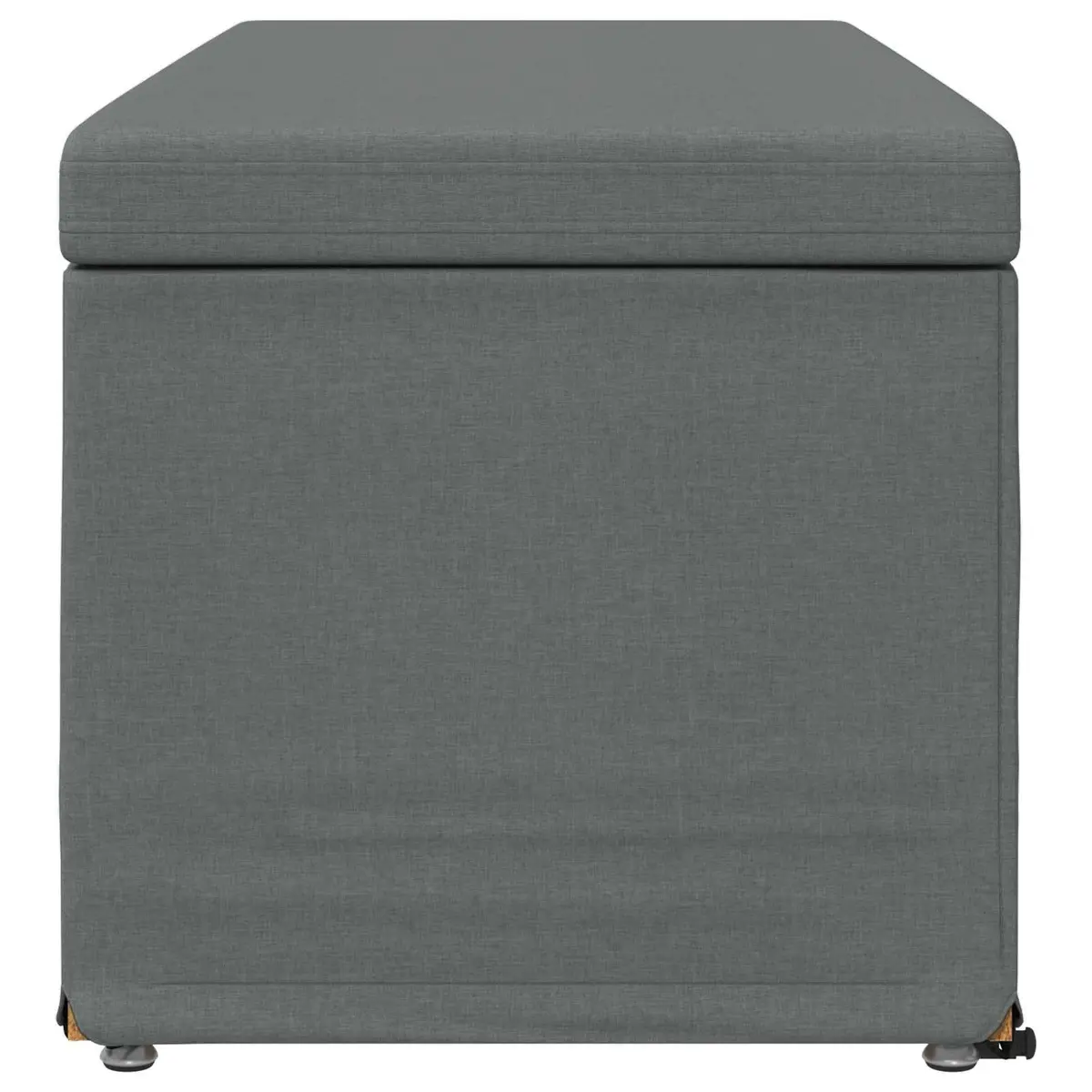 Grey Backless Bar Stool with Fabric Cushion, 101x41x40 cm