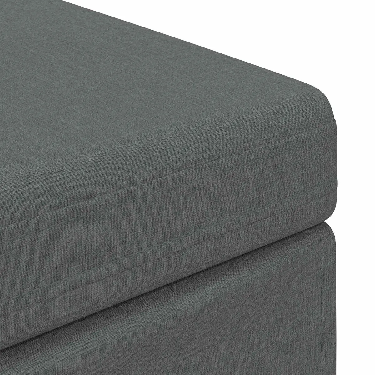 Grey Backless Bar Stool with Fabric Cushion, 101x41x40 cm