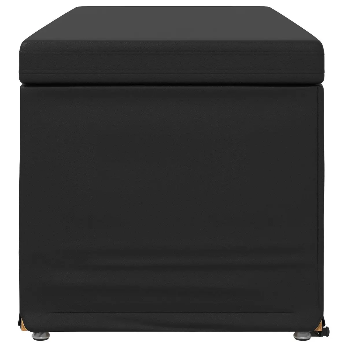 Black Bar Stool Backless Dining Chair Faux Leather Seat Home Kitchen Furniture
