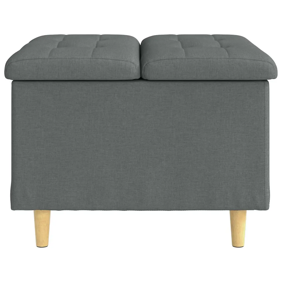 Storage Ottoman Indoor Grey 60x60x45cm