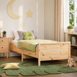 Kids Bedroom Engineered Wood Bed Frame Dimensions 80x200 cm
