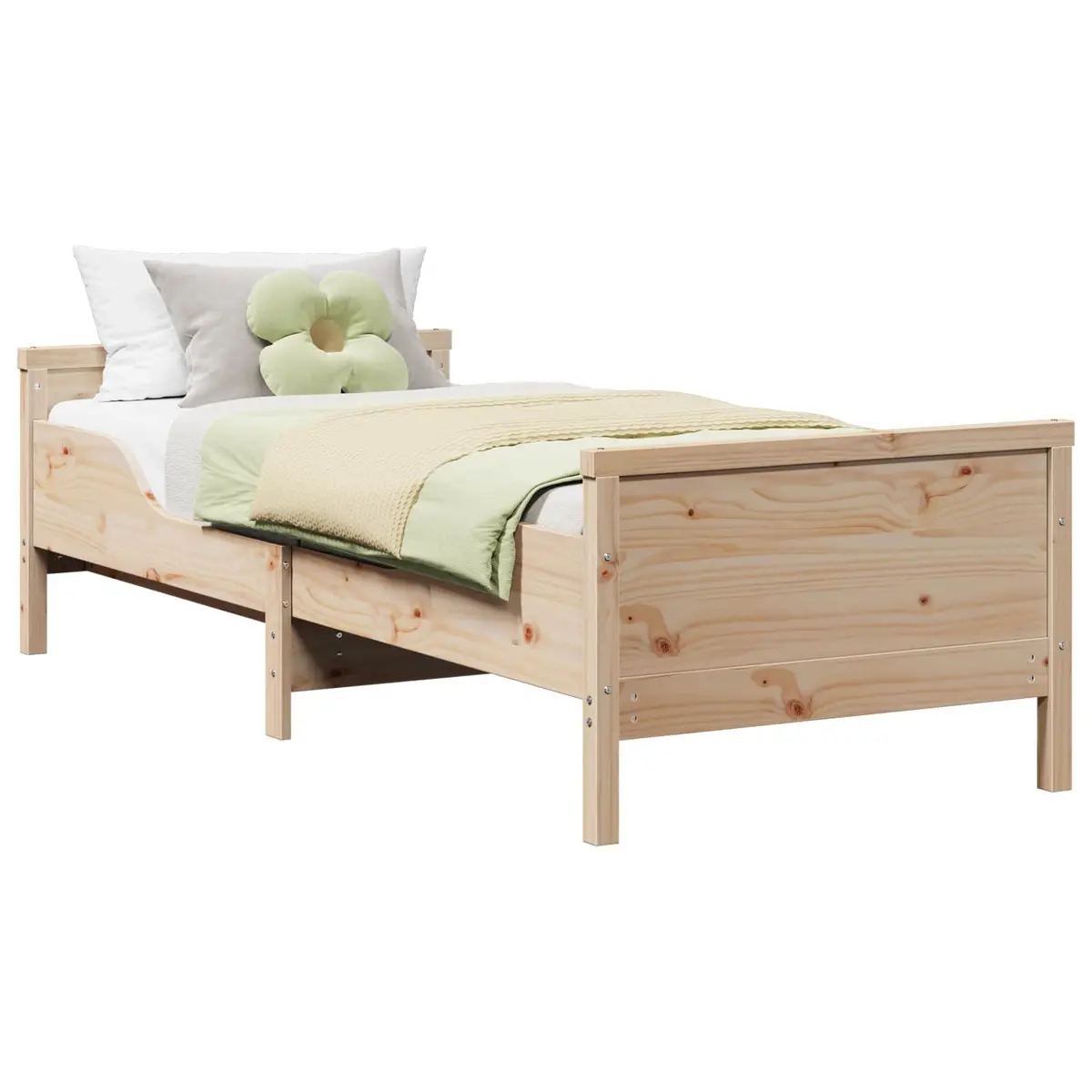 Bed Frame for Kids Bedroom with Headboard and Footboard Engineered Wood 80 x 200 cm