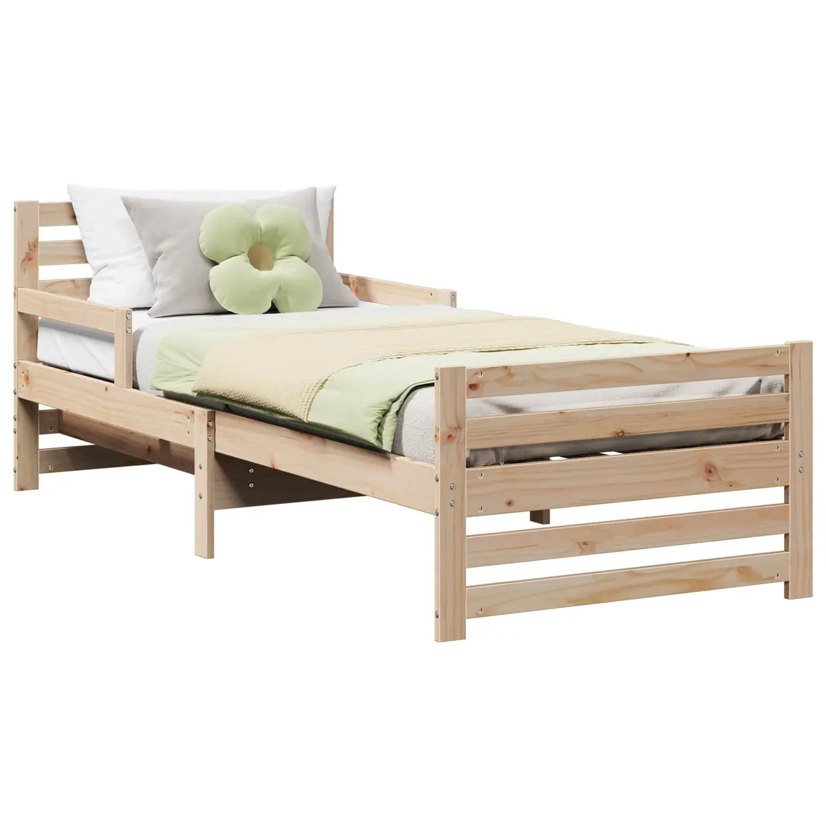 Bed Frame with Headboard 80 x 200 cm Kids Bedroom Furniture Modern Design