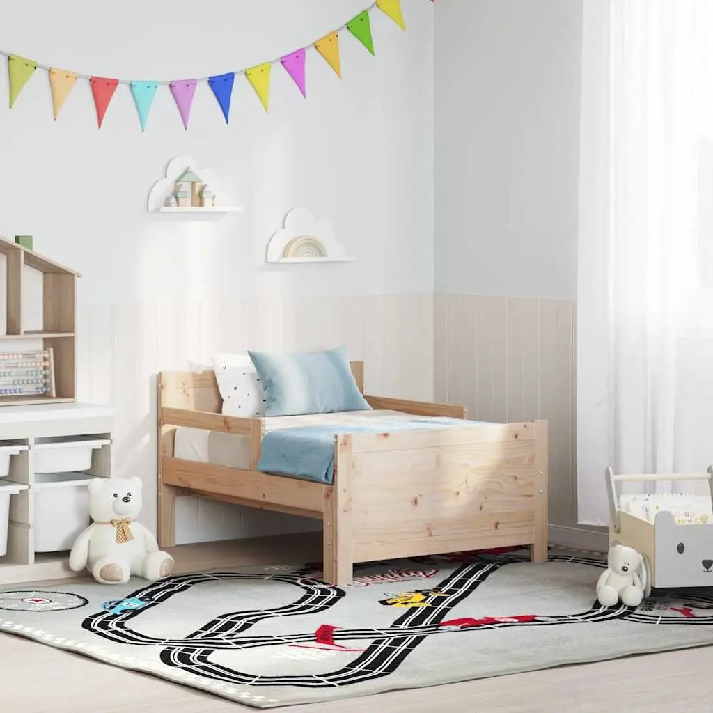 Kids Bed Frame 80 x 200 cm Single Solid Pine Wood Slatted Modern Bedroom