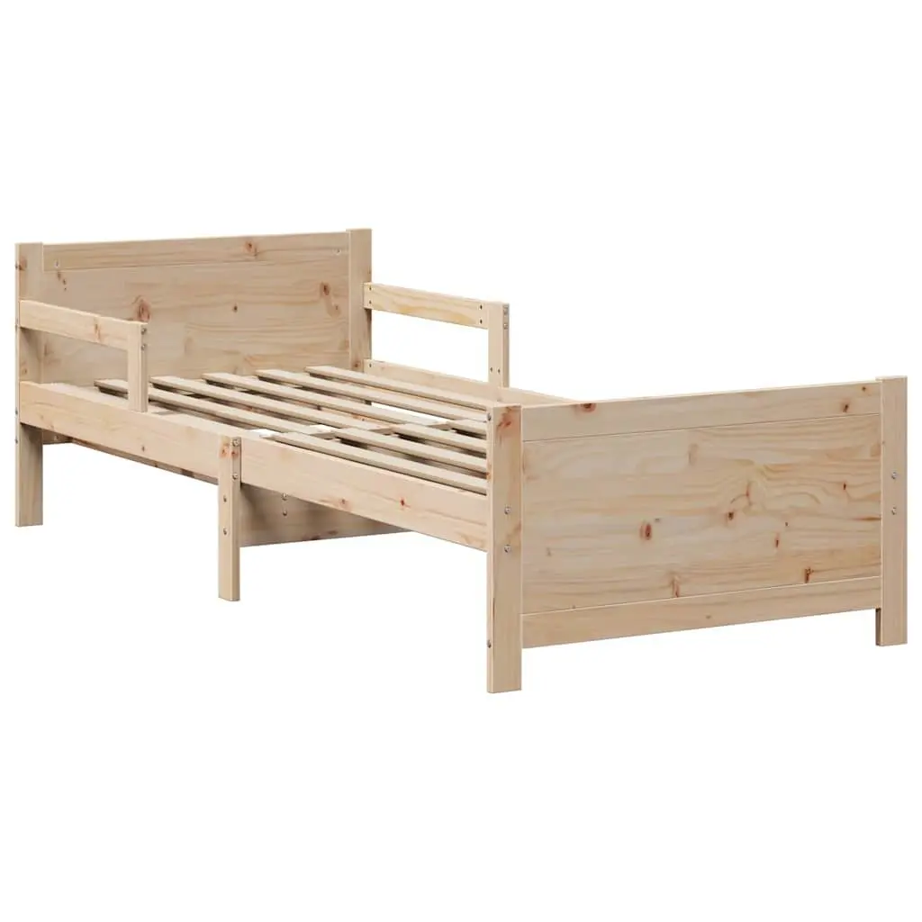Kids Bed Frame 80 x 200 cm Single Solid Pine Wood Slatted Modern Bedroom