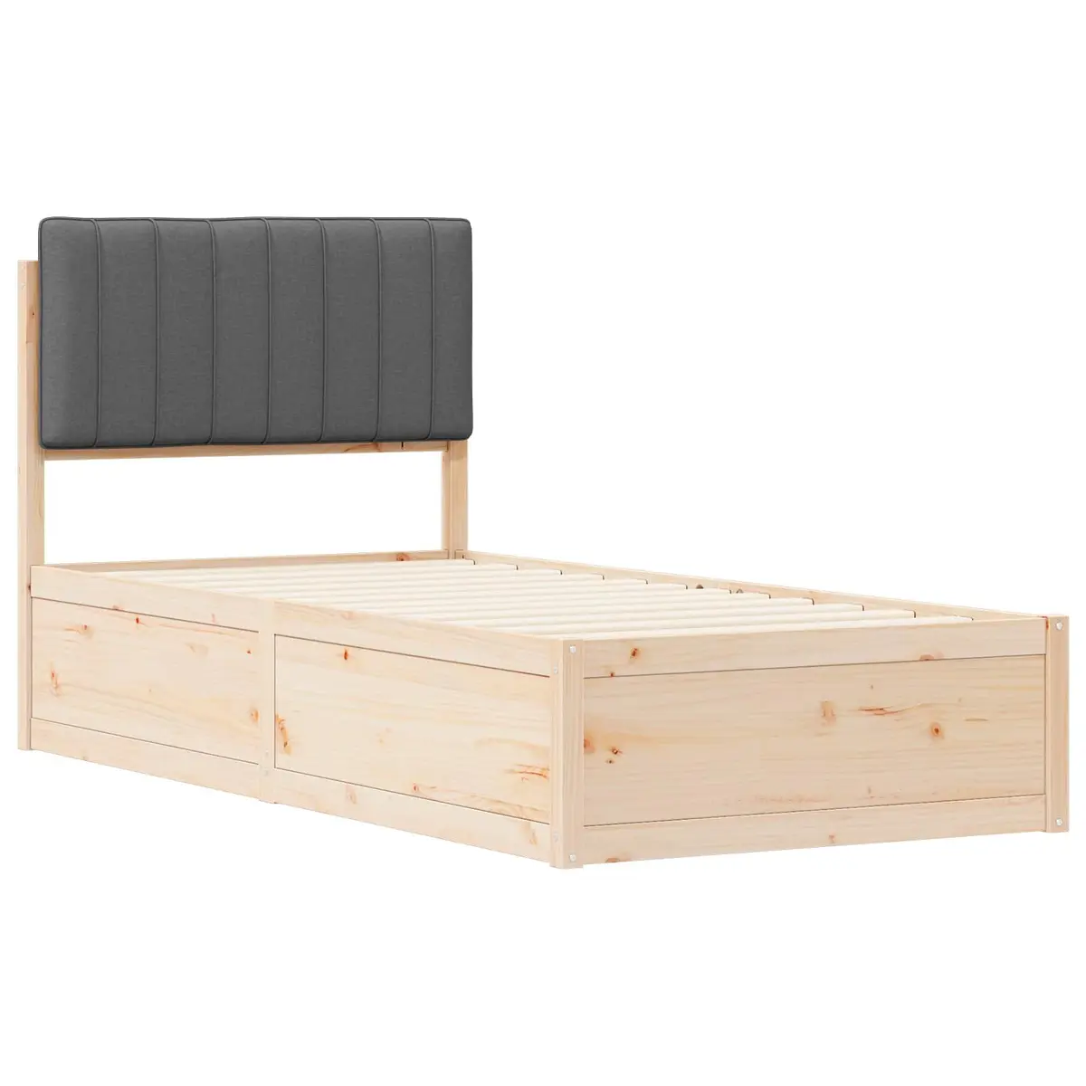 Bed Frame with Upholstered Headboard for Bedroom 90 x 190 cm