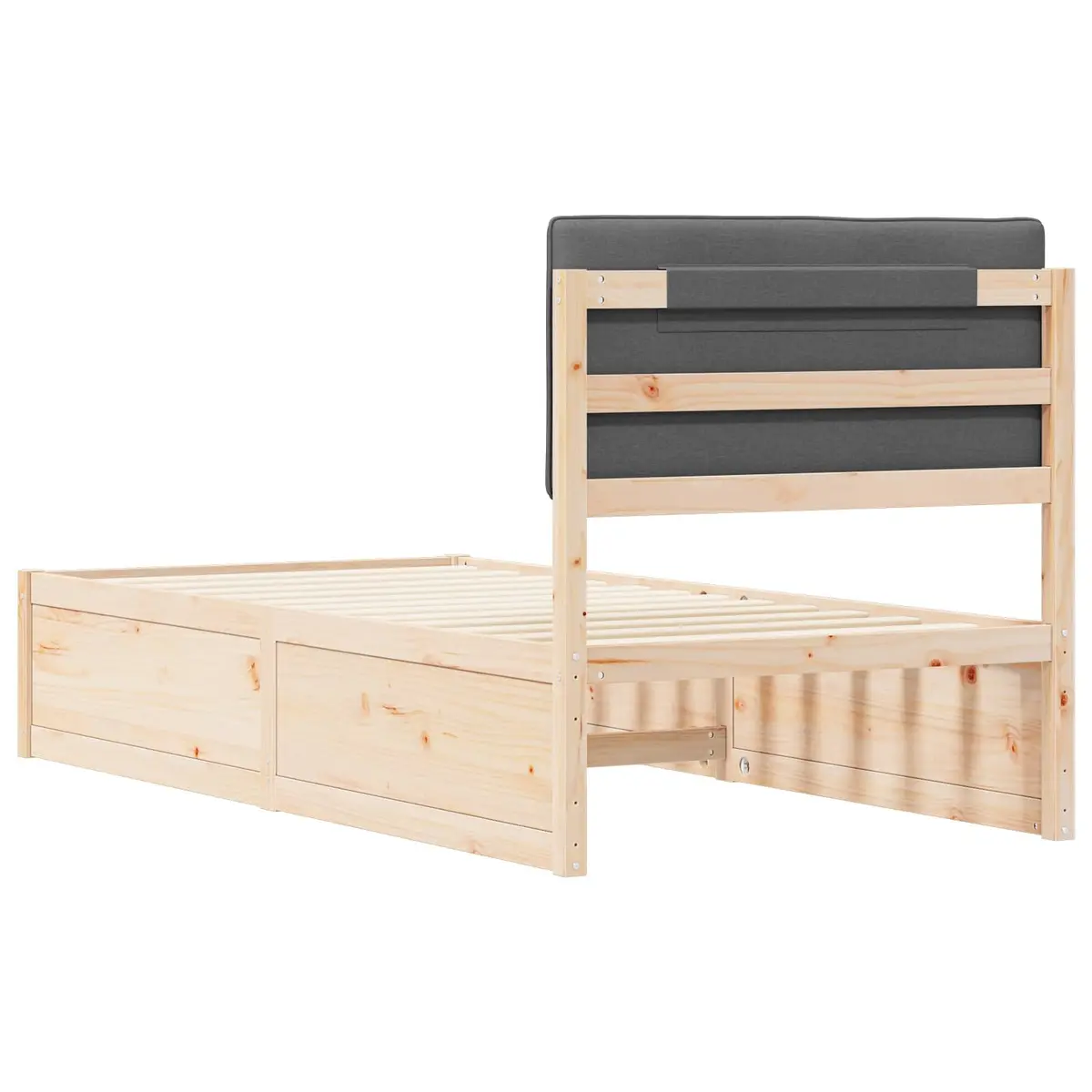 Bed Frame with Upholstered Headboard for Bedroom 90 x 190 cm