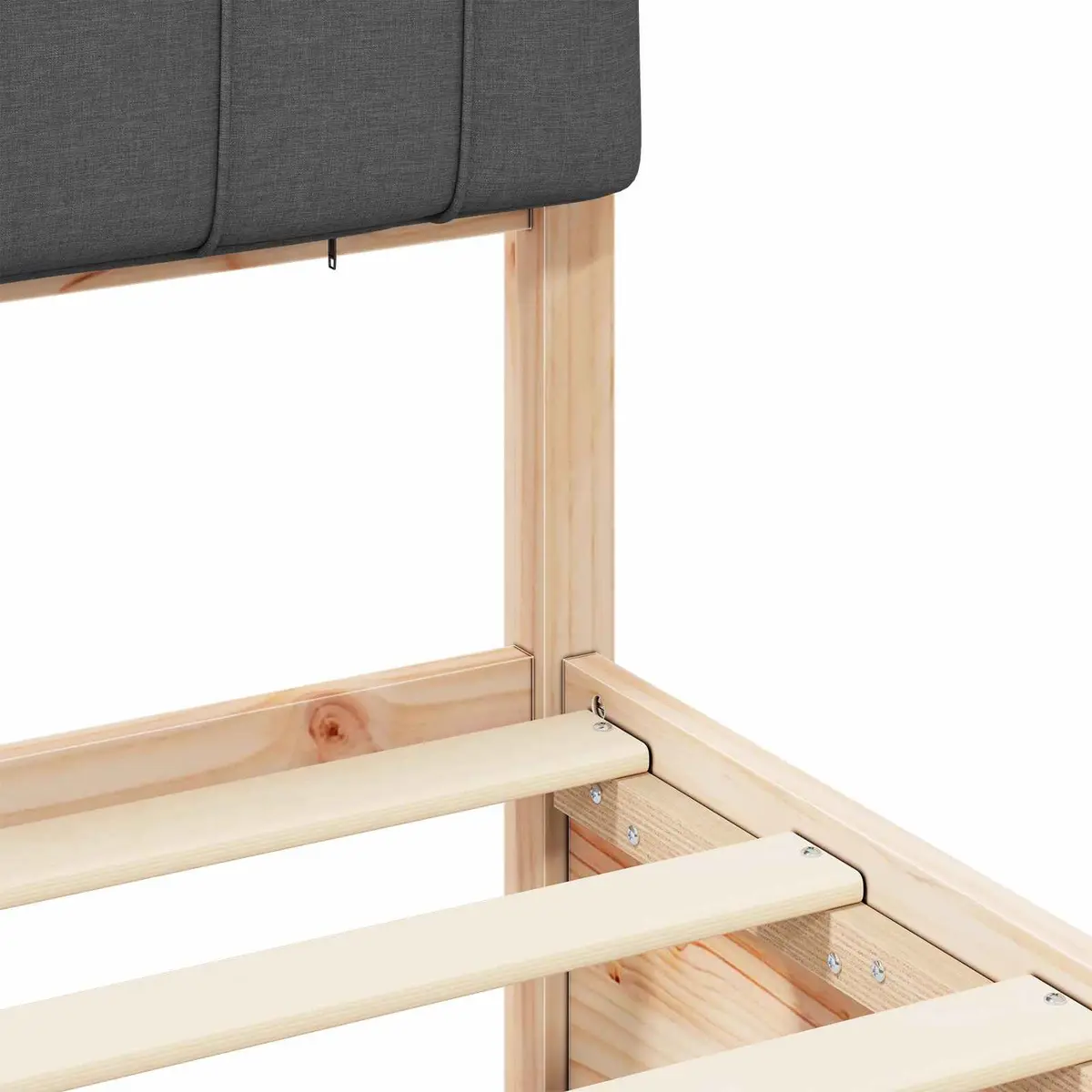 Bed Frame with Upholstered Headboard for Bedroom 90 x 190 cm