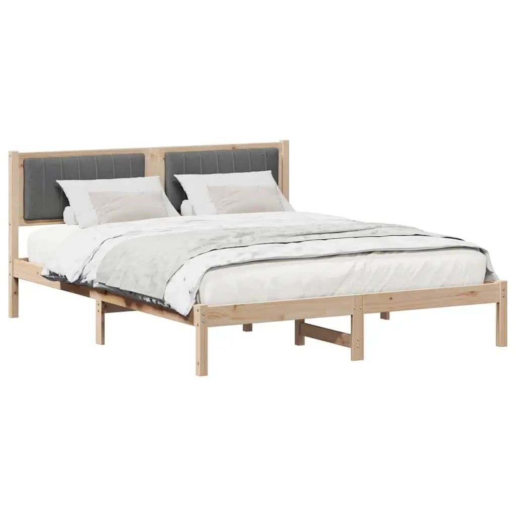 Bed Frame 150 x 200 cm with Upholstered Headboard