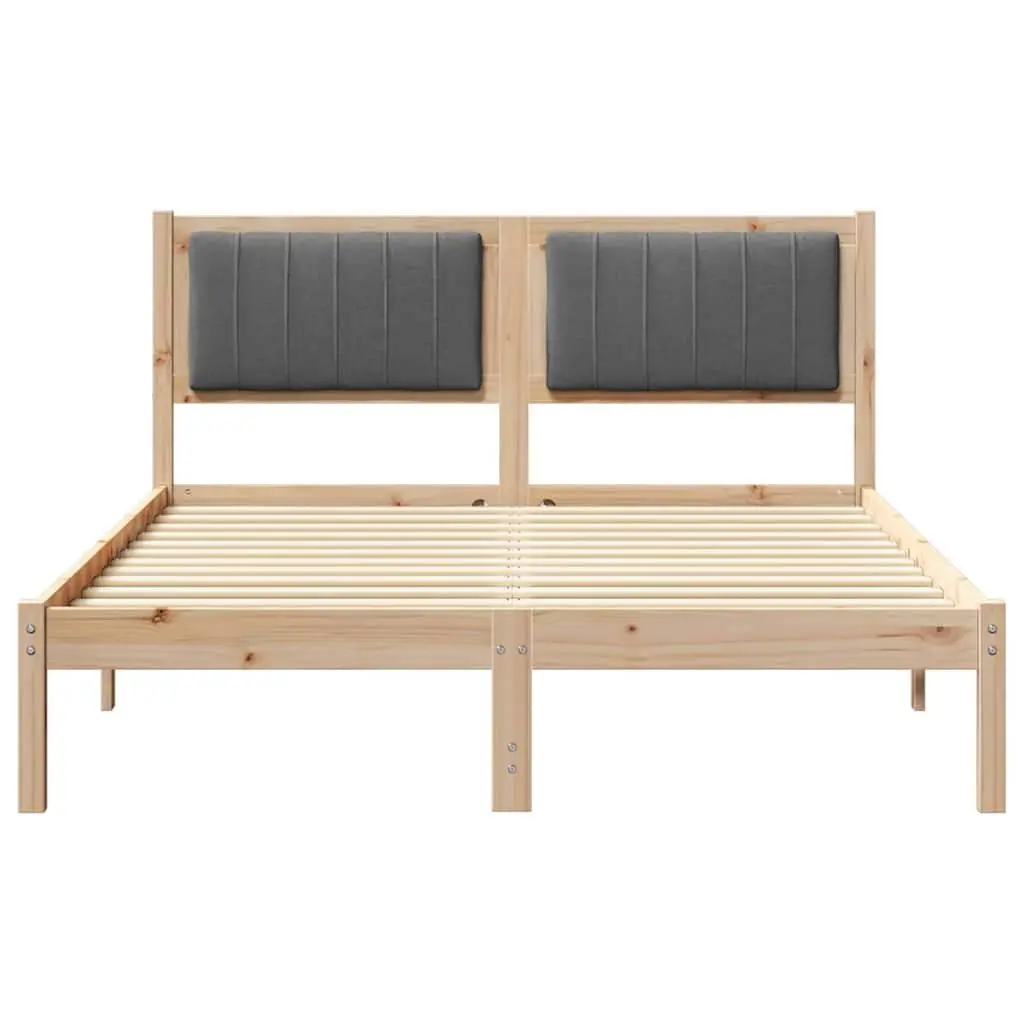 Bed Frame with Upholstered Headboard Modern Bedroom Furniture 135 x 190 cm